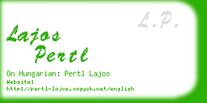 lajos pertl business card